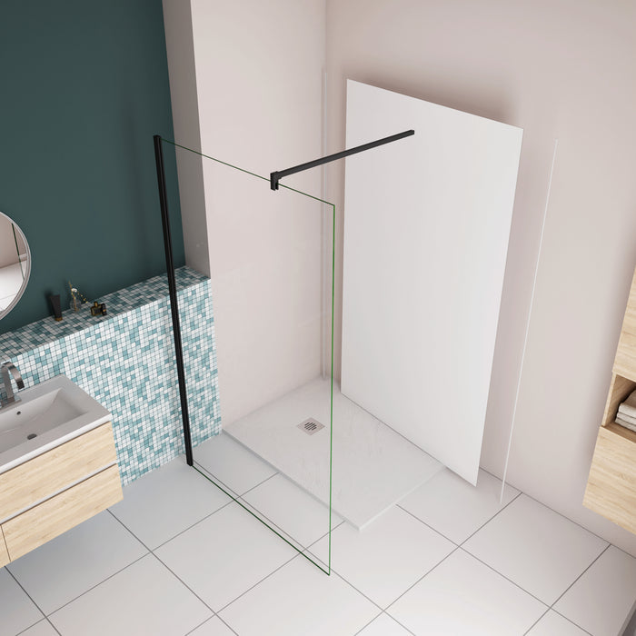 90x210 cm Pannello Doccia Realizzato in Alluminio Spessore 3mm con Profili Finitura Bianco Opaco per Rivestimento Parete Bagno