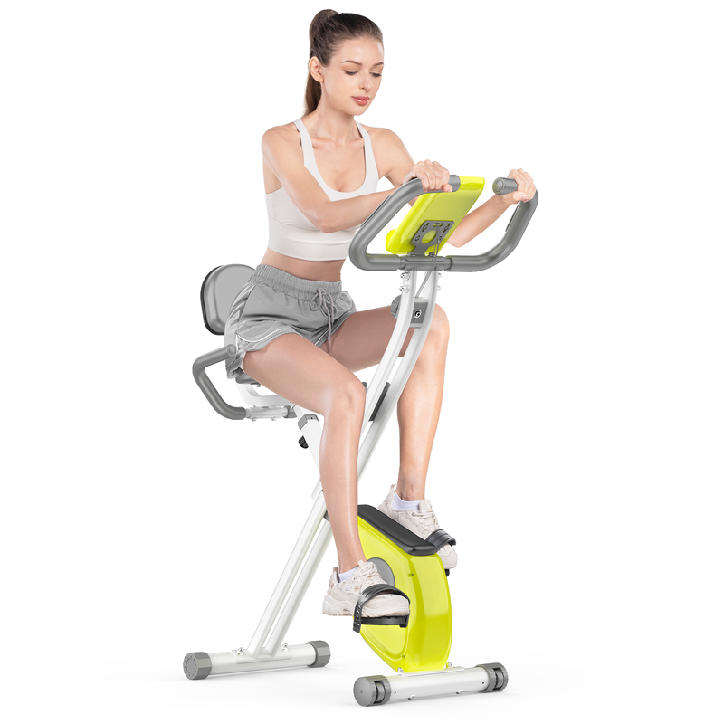 Cyclette reclinabile con schienale - RATTANTREE - con 8 livelli di resistenza regolabili - Verde