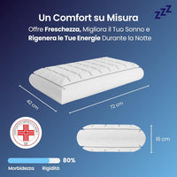 Coppia | Cuscino per recupero muscolare a taglio laser in grafite - Lunar - 72x42x16cm