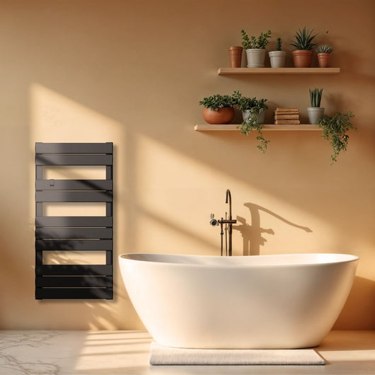 Scaldasalviette elettrico senza fluido 500W H.101xL50cm ANIS nero