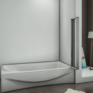 120x140 cm Sopravasca Parete Per Vasca Pieghevole a Libro 5 Antine Vetro Temperato Trasparente 4 mm Telaio Con Processo Di Elettroforesi