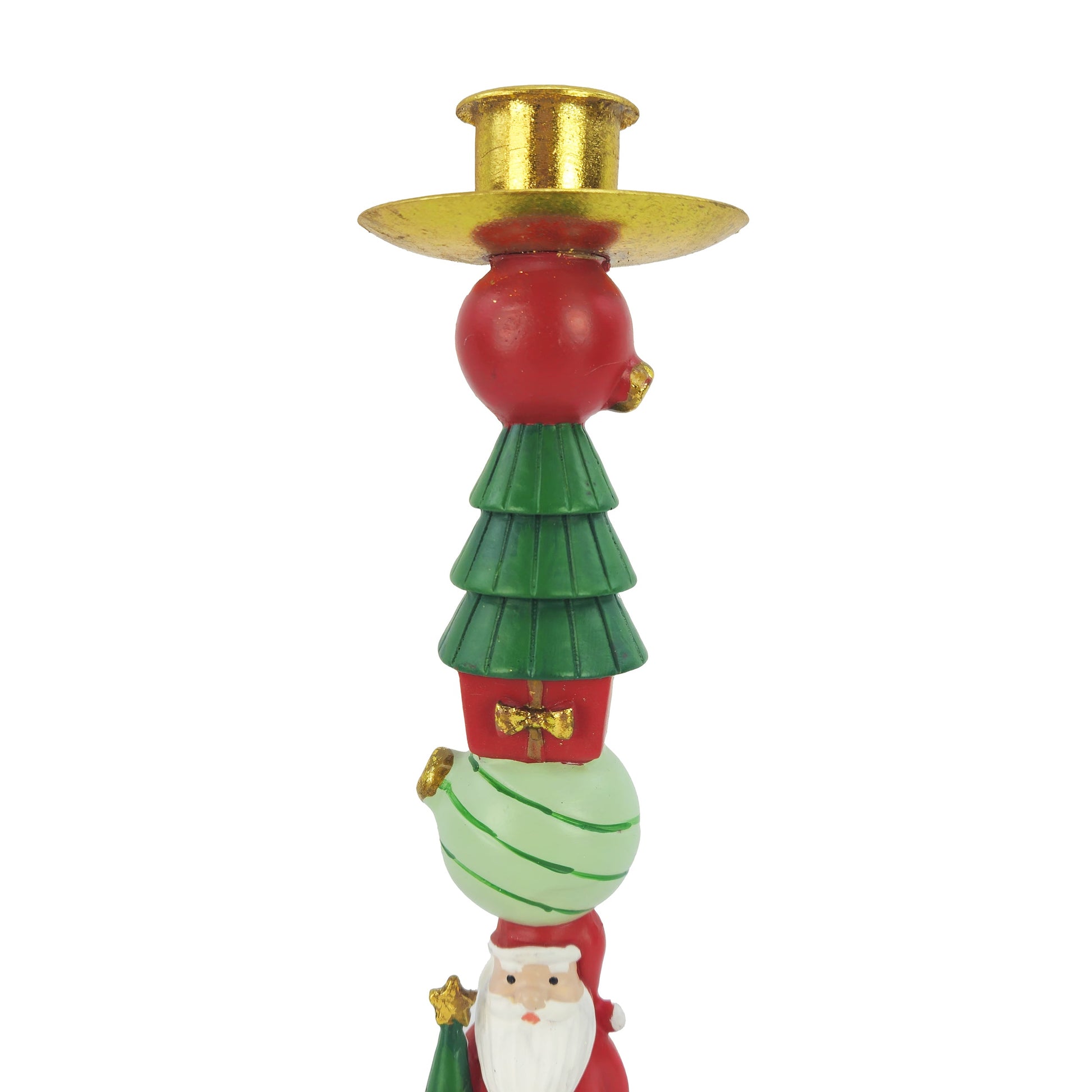 Portacandela soggetto Babbo Natale cm 20
