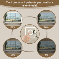 AICA 70 x 50cm Specchio da bagno con LED, Rettangolare, Touch, Memoria, Dimmerabile, Retroilluminato