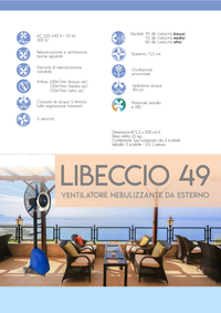 CFG Ventilatore Nebulizzatore Libeccio 49 Mist Fan 300 Watt Ev062 da Esterno