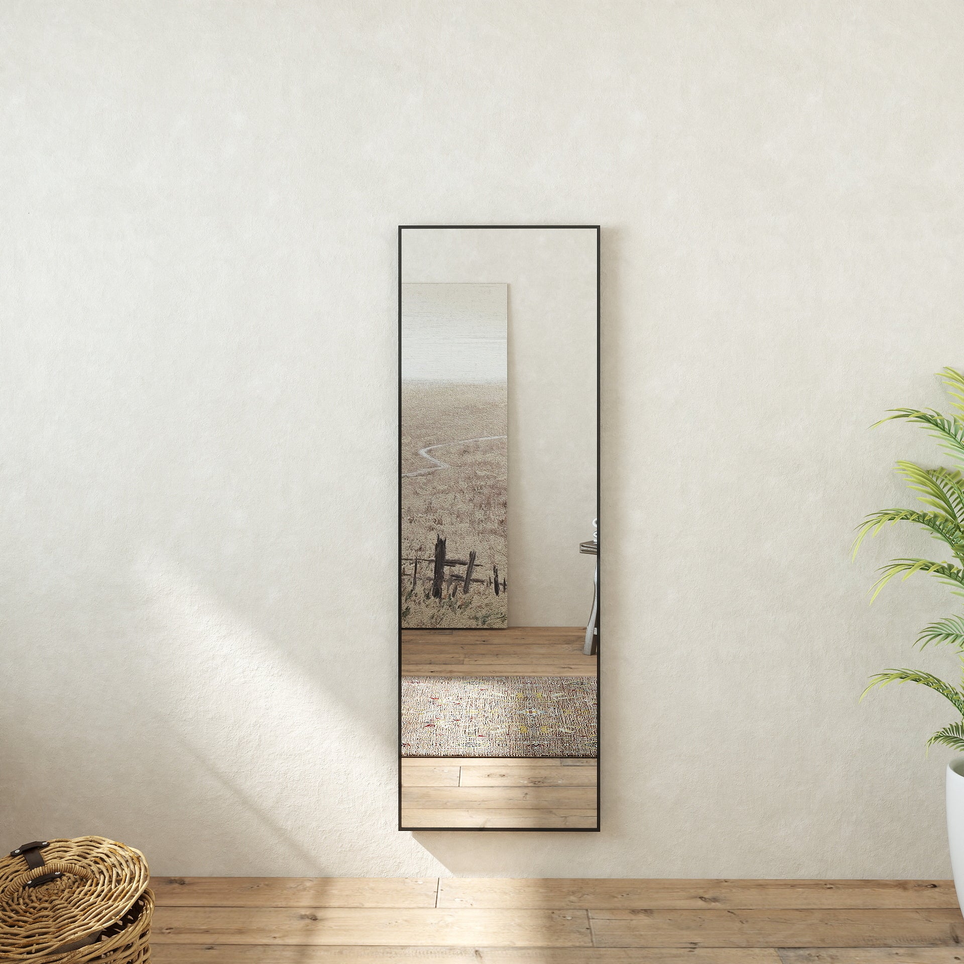 Specchio a corpo intero 140x40cm, design moderno e adatto per svariate scenari.