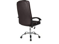 Poltrona da Ufficio Regolabile Marrone PVC Habitat et Jardin