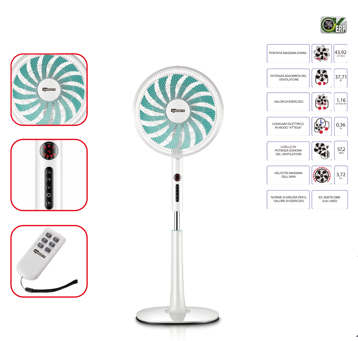 Termozeta Ventilatore a piantana AIRZETA MILLEPALE