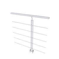 Ringhiera Parapetto in Alluminio Argento Opaco 100x100cm per interni ed esterni a Fissaggio a Pavimento