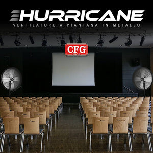 CFG Ventilatore A Piantana in Metallo 170w Ø 71 Oscillante Hurricane New Ev065