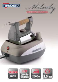 Termozeta Ferro da Stiro con Caldaia Termozeta 74358T manico in sughero regolazione Temperatura e Vapore