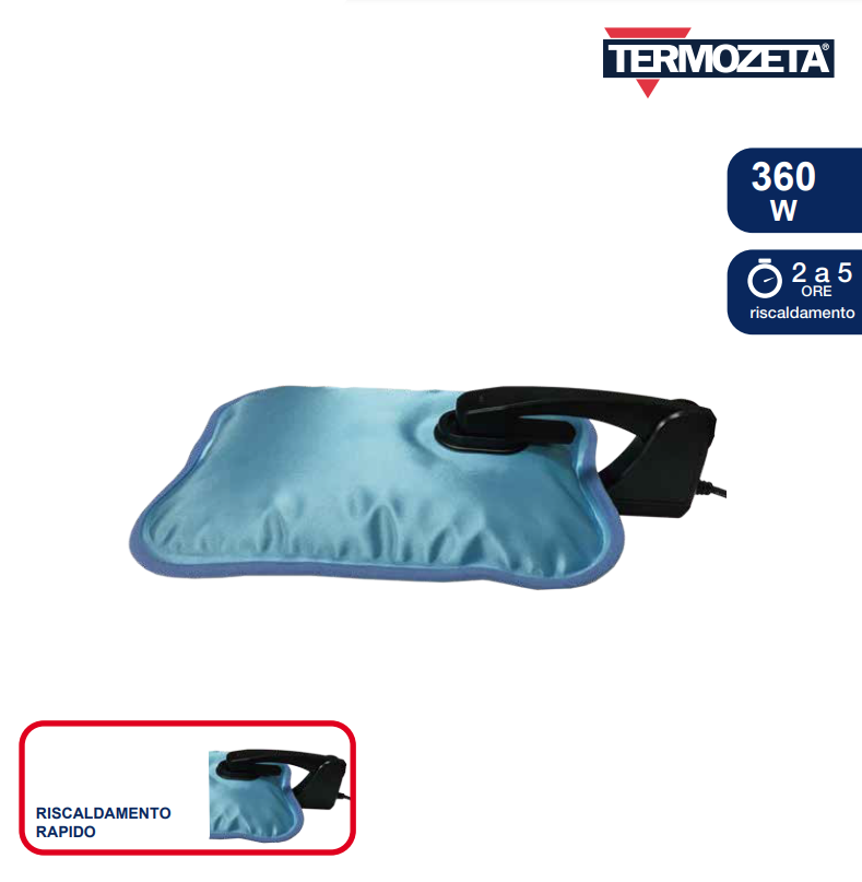 Borsa Acqua Calda Scaldamani Piedi Elettrica Scaldaletto Freddo TERMOZETA TZR44