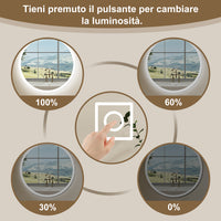 AICA Specchio Da Bagno Rotondo Da 70cm con LED, Antiappannamento, 3 Temperature Colore