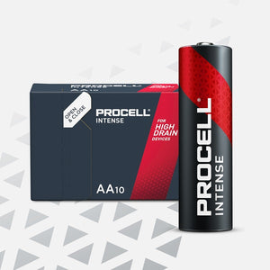 Pila AA Procell Intense Duracell confezione da 10 Batterie Stilo Alcaline LR06 MN1500 1,5 V