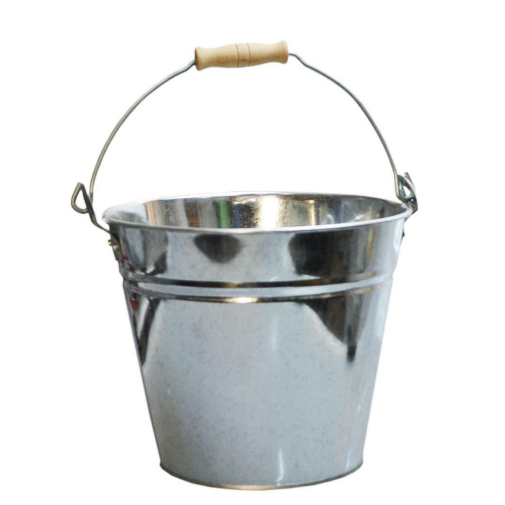 SECCHIO IN METALLO ZINCATO CON MANICO IMPUGNATURA IN LEGNO 10 LT GIARDINO E CASA SEZI000010000