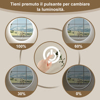 AICA Specchio Da Bagno Rotondo Da 60cm con LED, Antiappannamento, 3 Temperature Colore