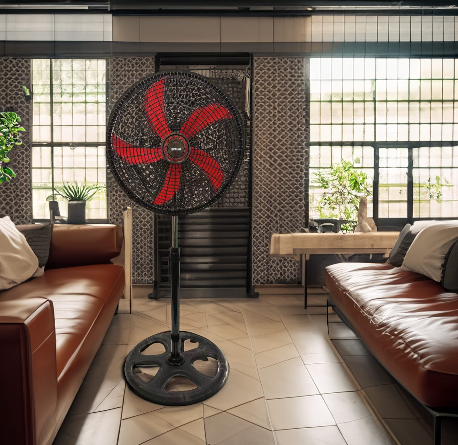 Zephir ZDI45CM VENTILATORE INDUSTIRALE A PIANTANA PALA 45 CM MOTORE IN ALLUMINIO 3 VELOCITA'