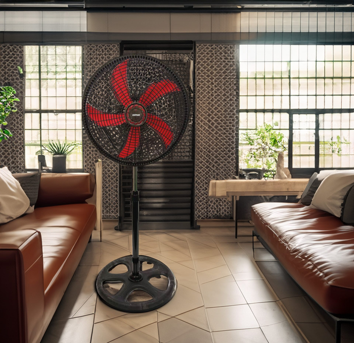 Zephir ZDI45CM VENTILATORE INDUSTIRALE A PIANTANA PALA 45 CM MOTORE IN ALLUMINIO 3 VELOCITA'