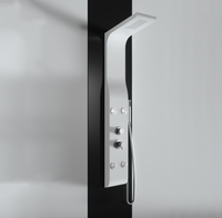 Pannello doccia idromassaggio in ABS verniciato a polvere finitura bianco opaco