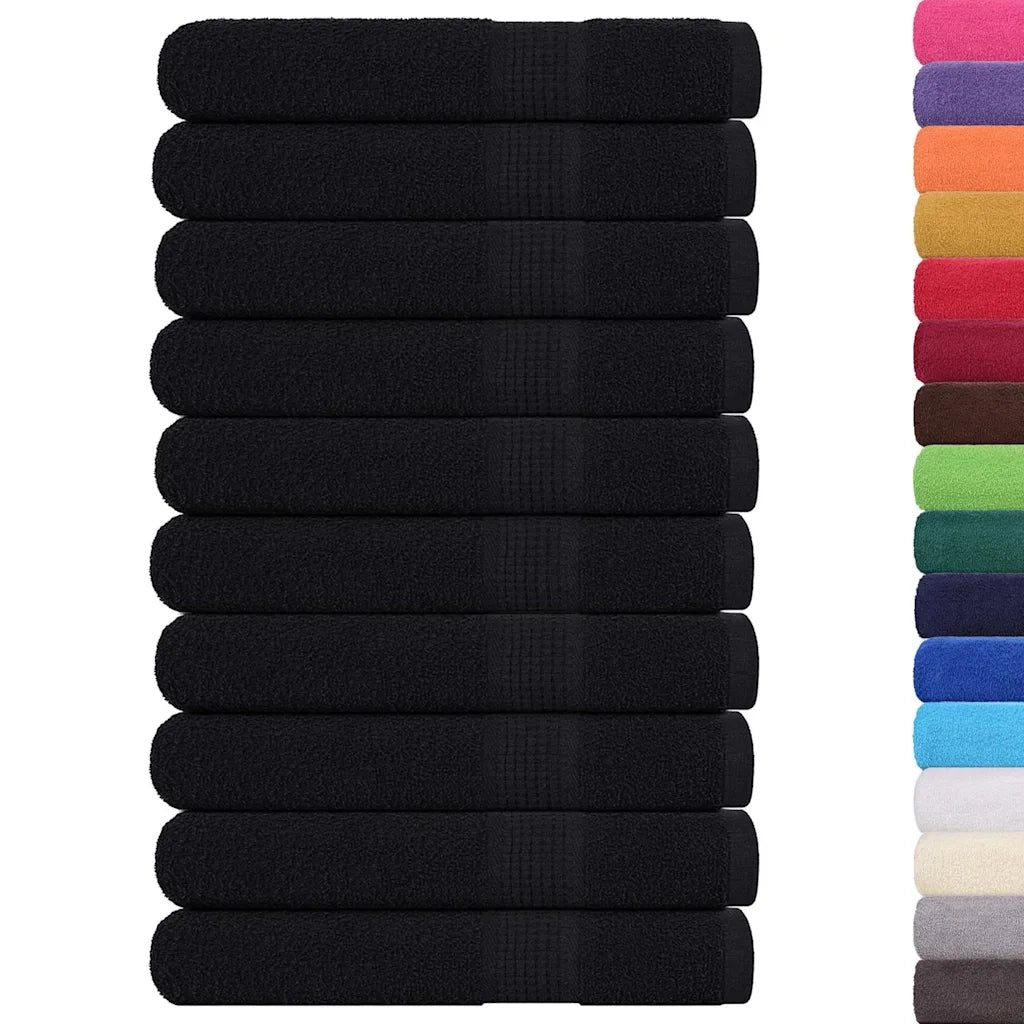 Asciugamani per sauna FROGN 10 pezzi Nero 80x200 cm 360 g/m² 136961