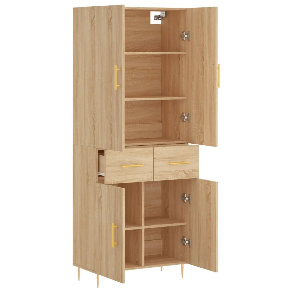 Credenza Rovere Sonoma 69,5x34x180 cm in Legno Multistrato 3198140