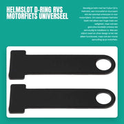 Helmstrap in Acciaio Inox - Helmslot Motorizzato - Slot a D-Ring - Duraturo - Resistente alla Corrosione - Facile da Installare