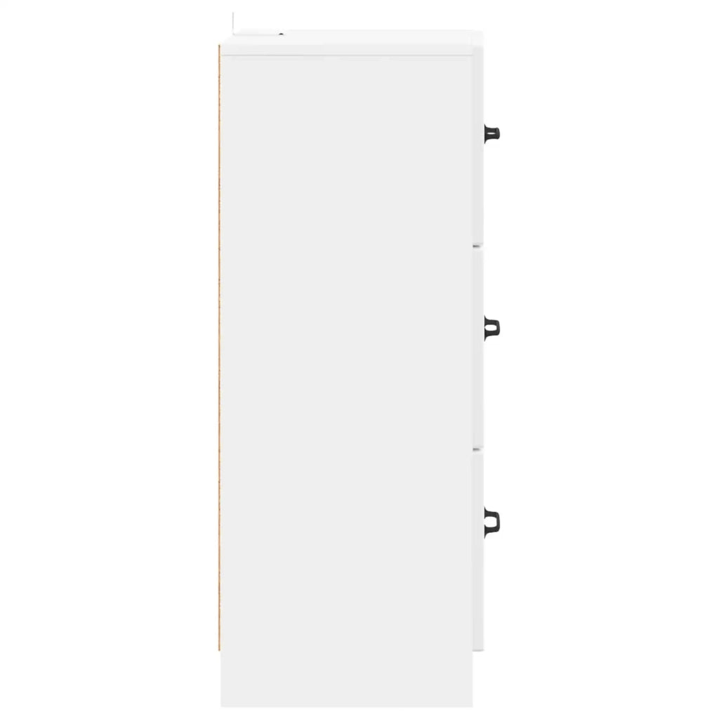 Mobile con Cassetti Bianco Lucido 33 x 34,5 x 87 cm 895769