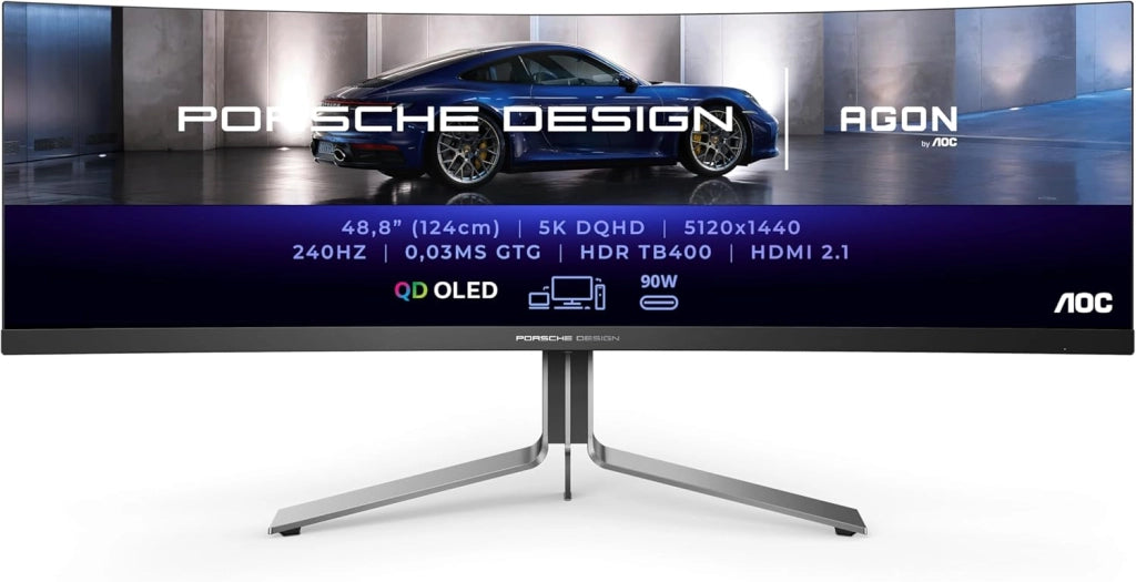 PD49 49 inch Widescreen QD OLED Black Multimedia Curved Monitor 5120x1440/0.03ms/2xHDMI/DisplayPort, 49 pollice Curvo DQHD, HDR400