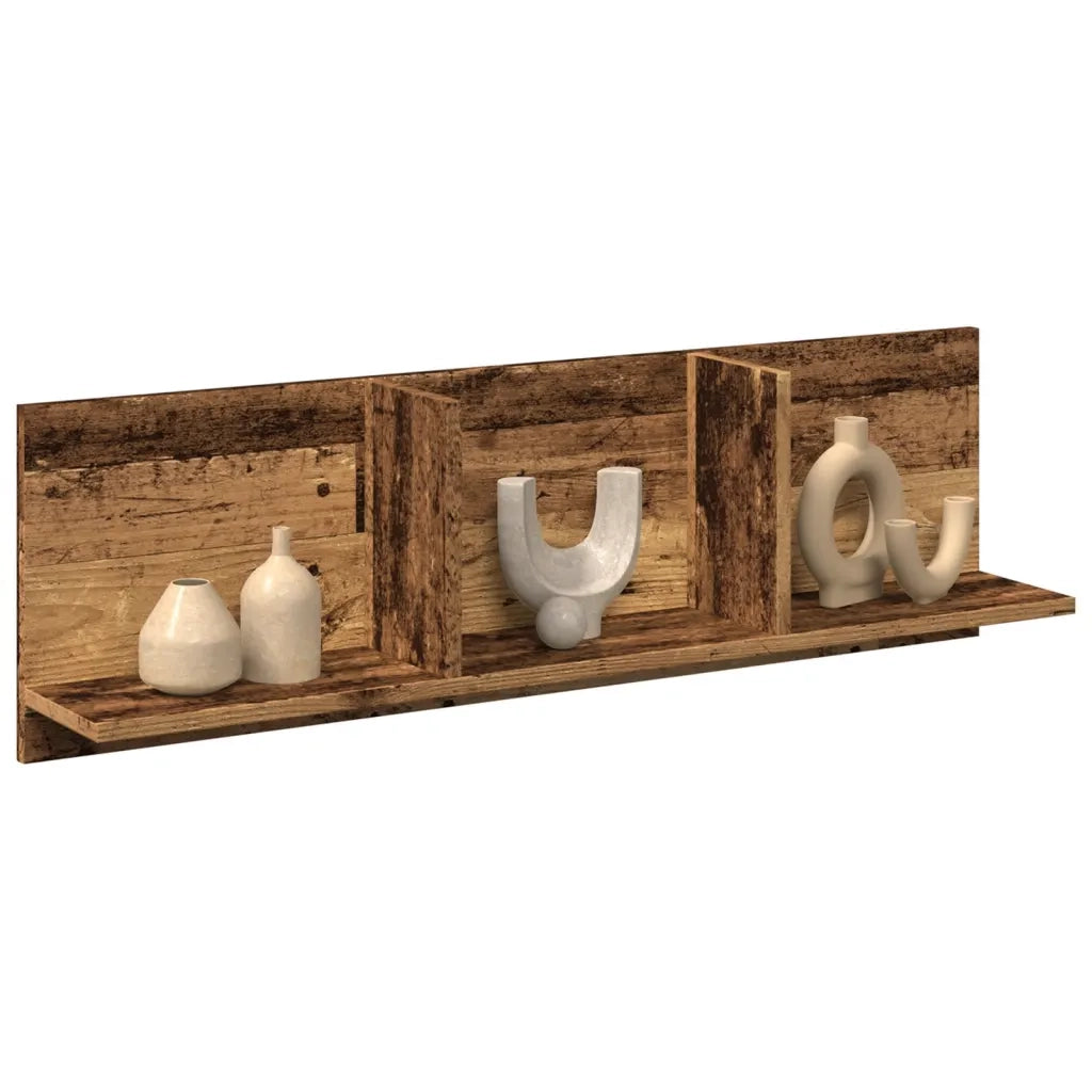 Armadietto a Muro | Mobile a Parete 100x16,5x30 cm Legno Antico in Truciolato