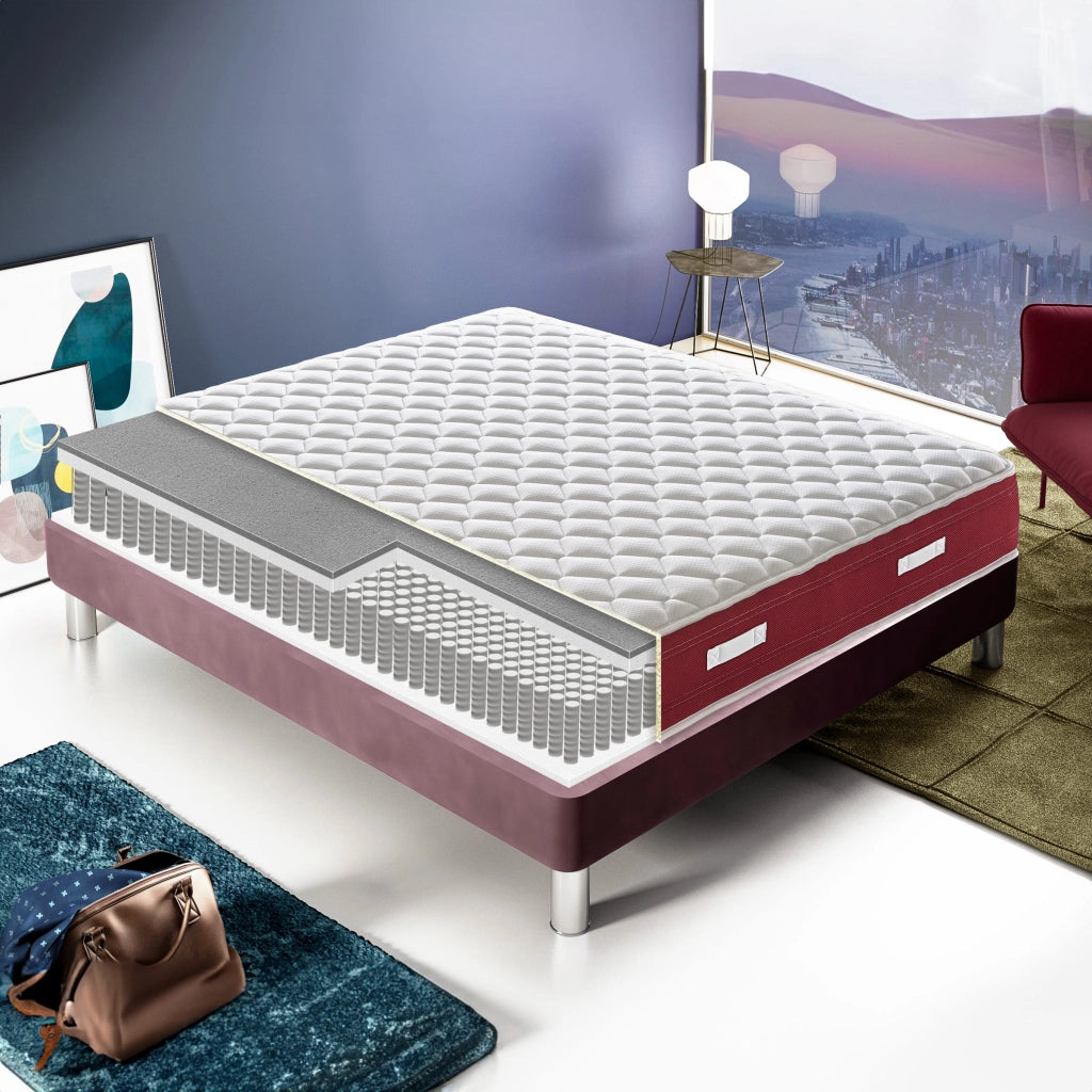 Materasso Singolo 80x190 a Molle insacchettate e memory foam  9 zone differenziate