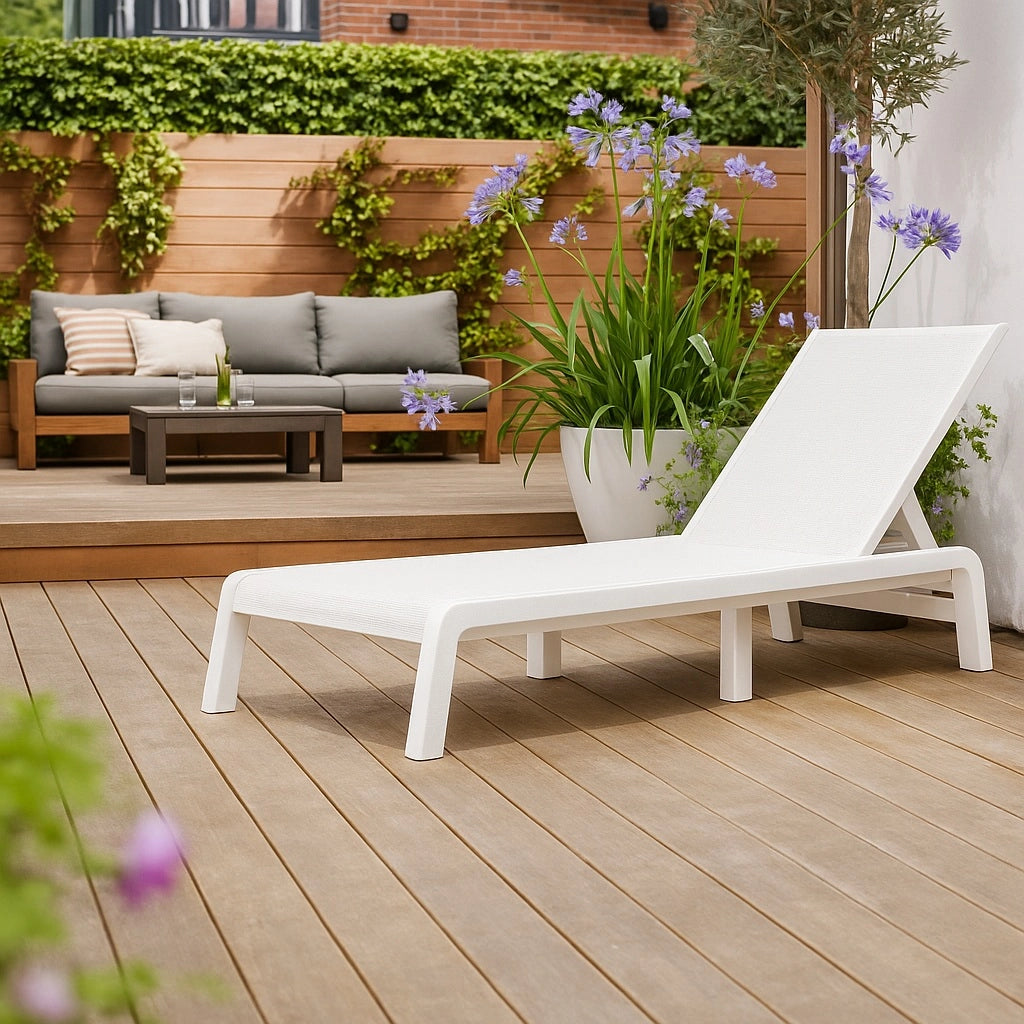 Keter LETTINO RECLINABILE MALLORCA 192X58XH35CM BIANCO.