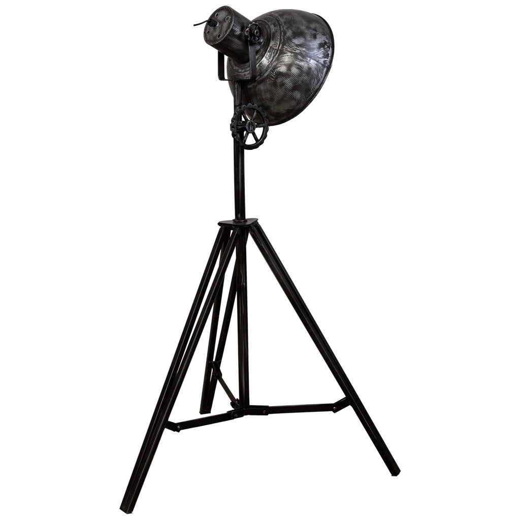 Lampada da terra in metallo nero 30x25x138h