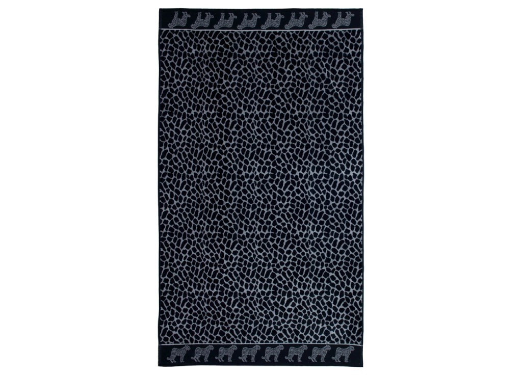 Telo Mare Jacquard Spugna Asciugamano Spiaggia Africa Ghepardo - Telo Mare - Grigio