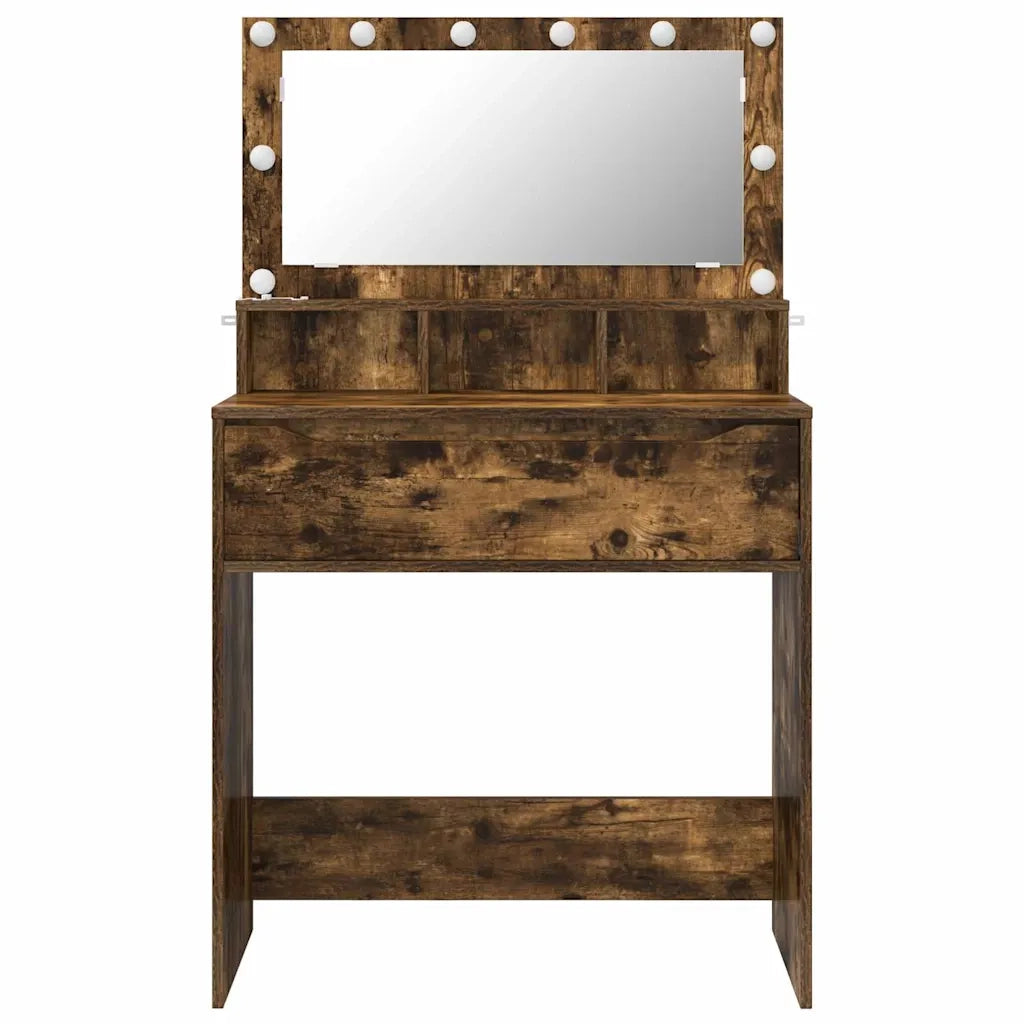 Tavoli da Trucco per Camera da Letto con cassetto Rovere fumé 888972