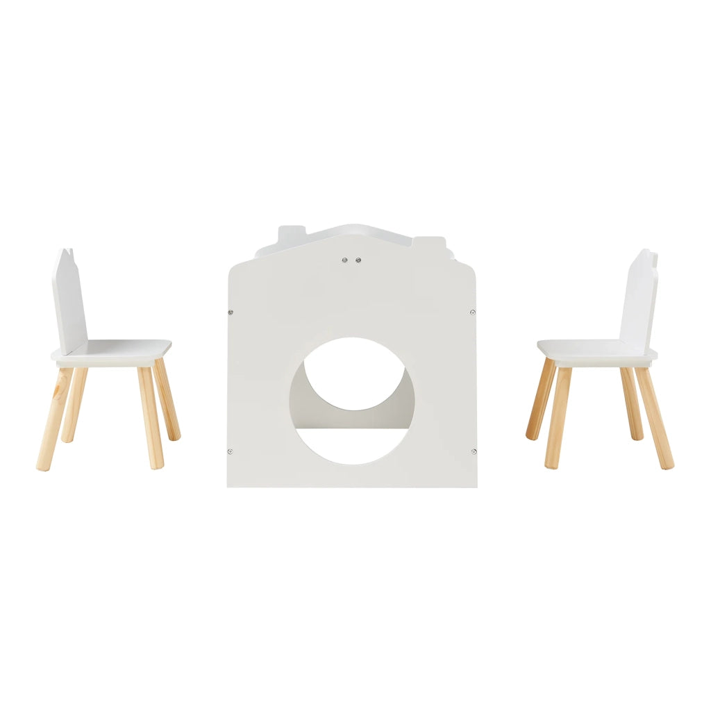Set tavolo da disegno per bambini e 2 sedie bianco 03_0009445
