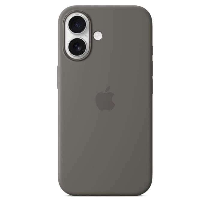 APPLE iPhone 16 - Custodia in silicone con MagSafe - Grigio pietra