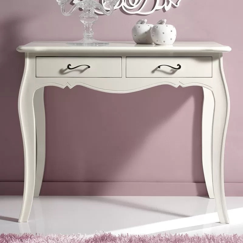 Consolle in legno laccata bianco opaco misure l.101 p.38 h.82 (3106) - Mobili 2G