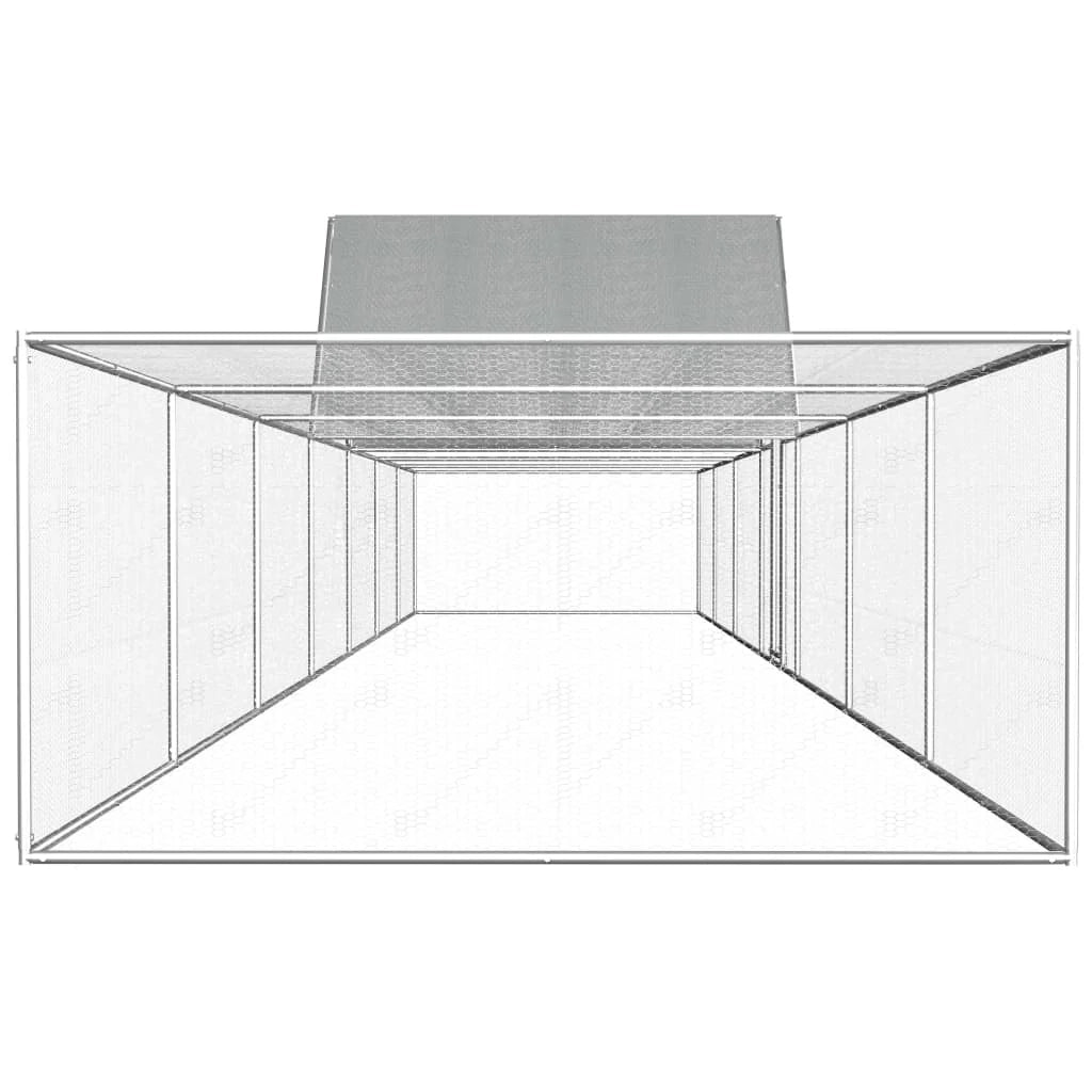 Pollaio 14 x 2 x 2 m acciaio zincato 02_0001711