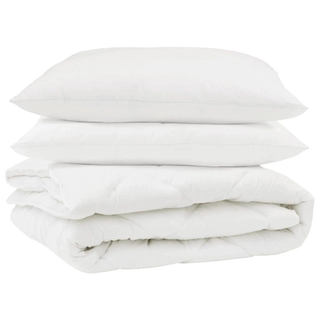 Piumone con cuscino 3 pcs Bianco Microfibra 3377541