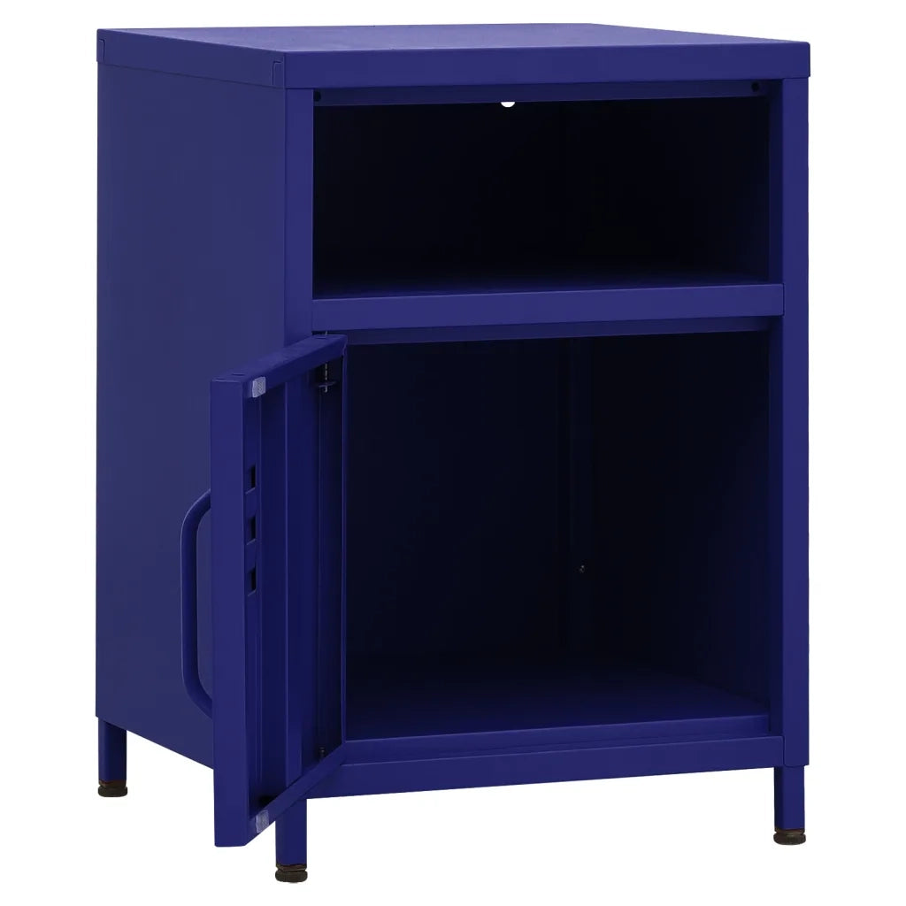 Comodino Blu Marino 35x35x51 cm in Acciaio cod mxl 30478