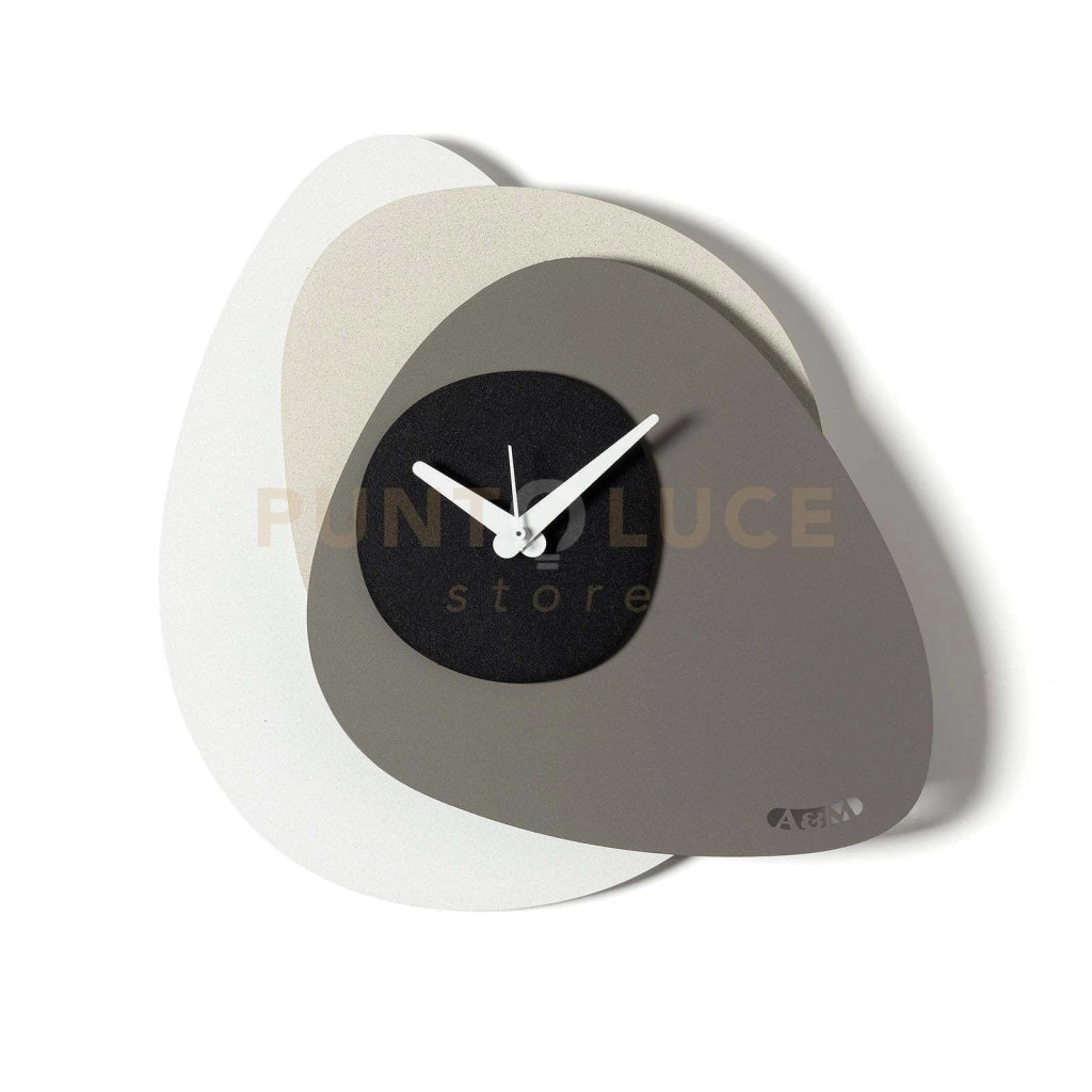 Orologio di design minimal Grease Bianco marmo,avorio,fango,nero