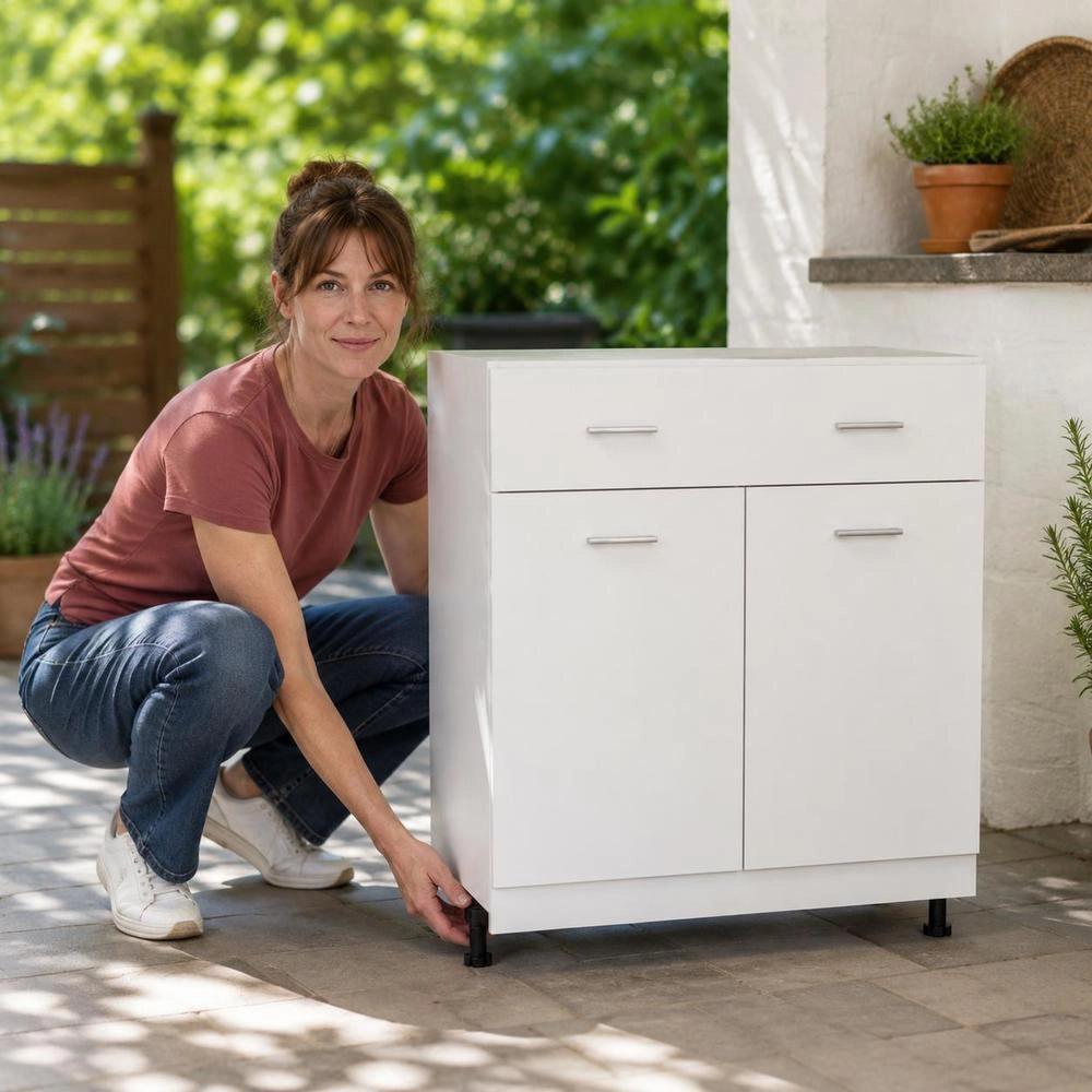 Drawer Unit Lyon White 80x46x81.5 Cm Wood-based Material