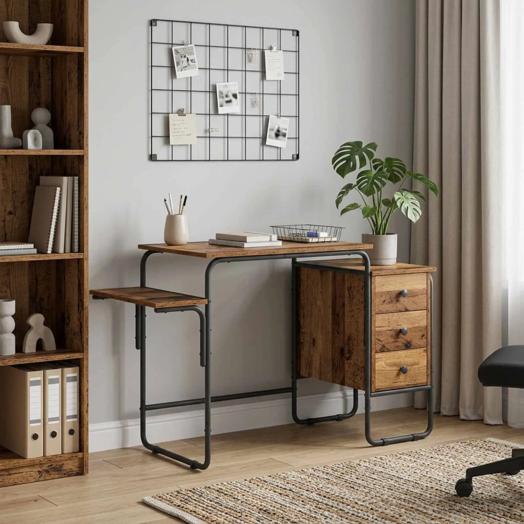 Scrivania con Spazio di Archiviazione Legno di quercia 8008000