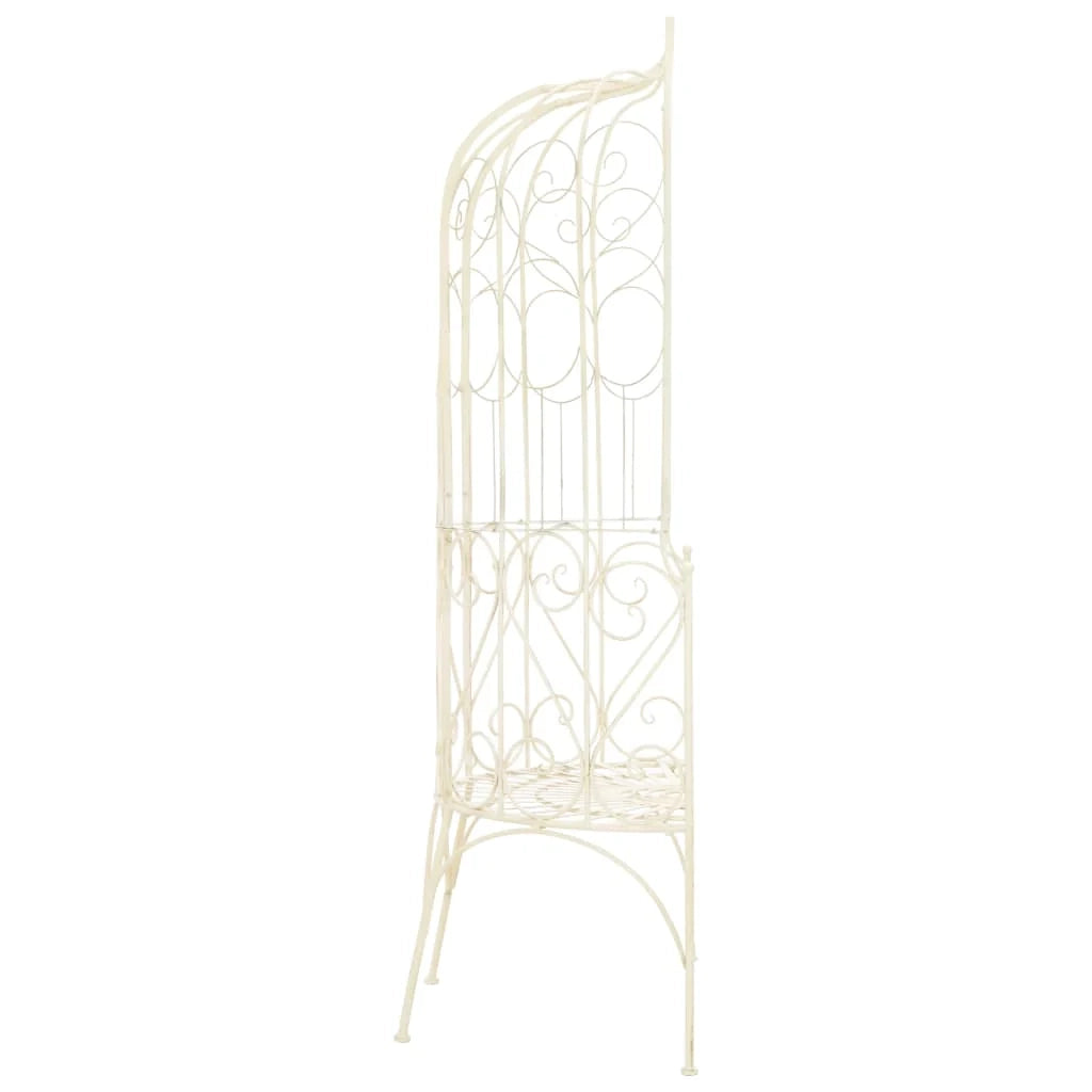 Panca da giardino mobili da esterno terrazza 95 x 54 x 200 cm latta antica 02_0011335