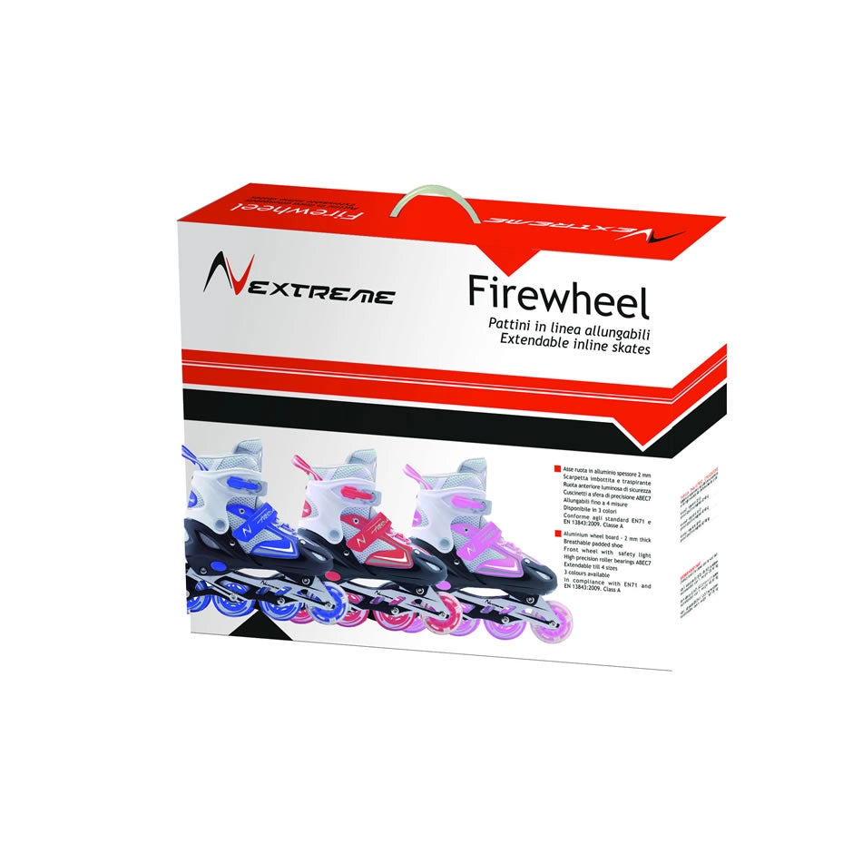 Pattini in Linea Firewheel Blu Regolabili Misura M (34-37)