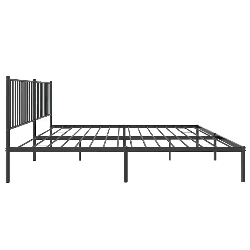 Giroletto con Testiera in Metallo Nero 193x203 cm 350870