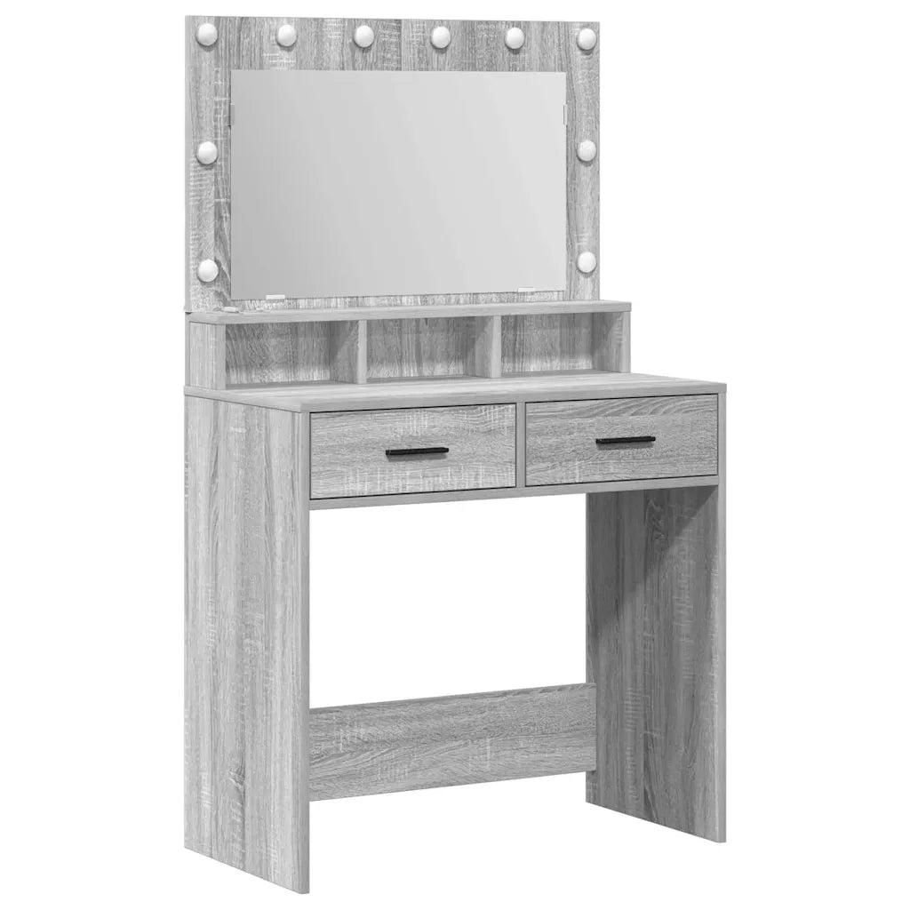 Tavolo da Trucco con cassetto Grigio Sonoma 79 x 41 x 135 cm 865087
