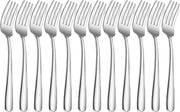 Set di Forchette a 12 Pezzi, Forchette in Acciaio Inox, Set di Cucchiaini per 12 Persone, Dimensione 21 cm