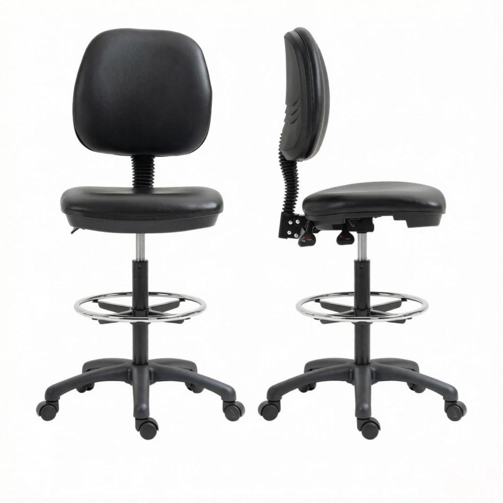 SGABELLO da Ufficio Regolabile 69-91 cm con Schienale Nero
