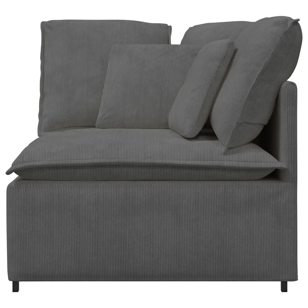 Modulo Angolare Divano Modulare con Cuscini-Sofa Modulare-Divanetto Grigio Scuro 100 cm