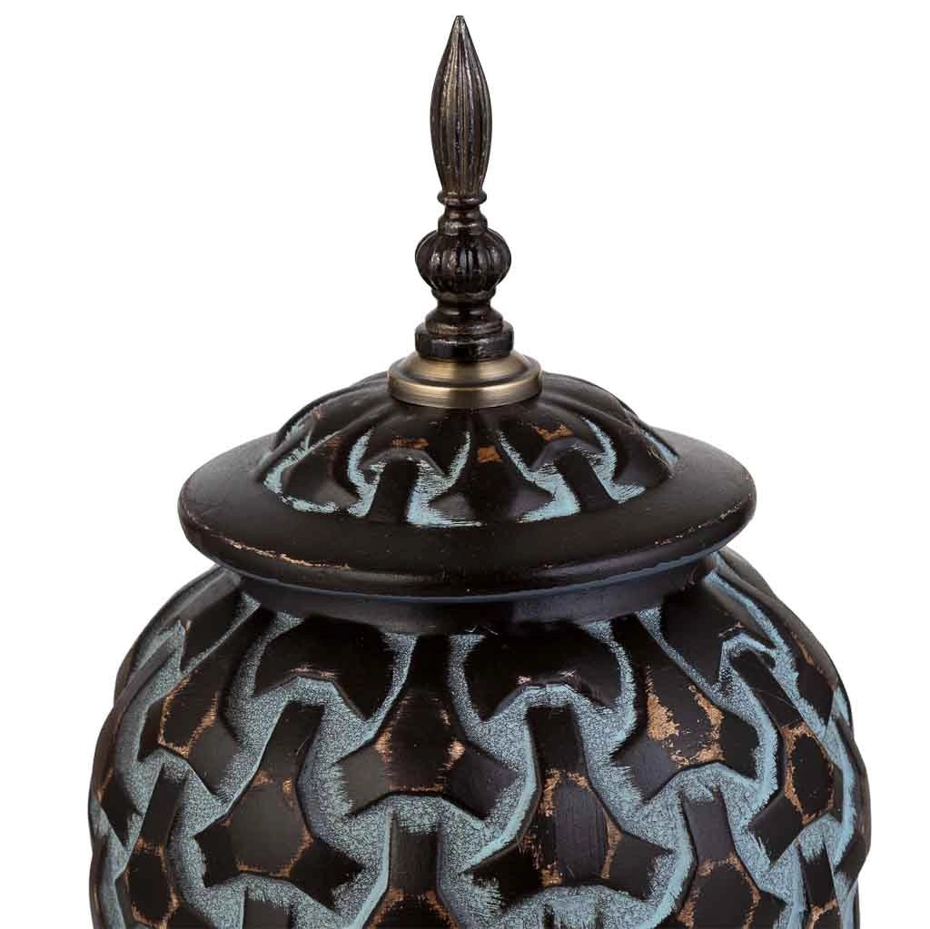Vaso ceramica nero, d16,5x37h cm